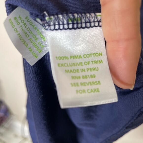 Lilly Pulitzer Brewster T-Shirt Dress Dark Blue 100% Pima cotton XXS - Picture 8 of 10